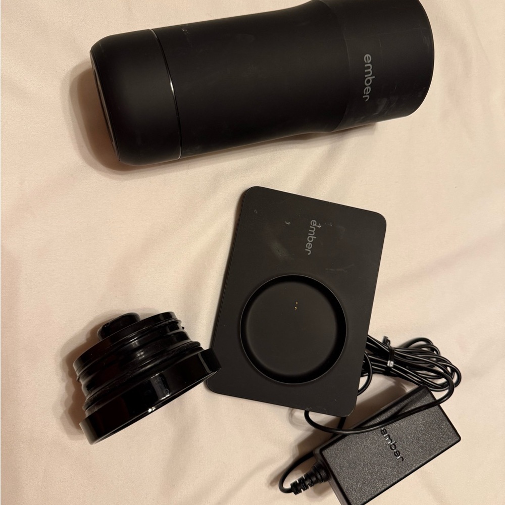 Ember Black Travel Mug with Charger
